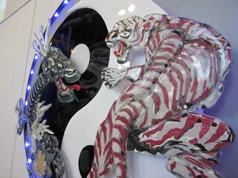 Wandobject - draak & tijger - in opdracht